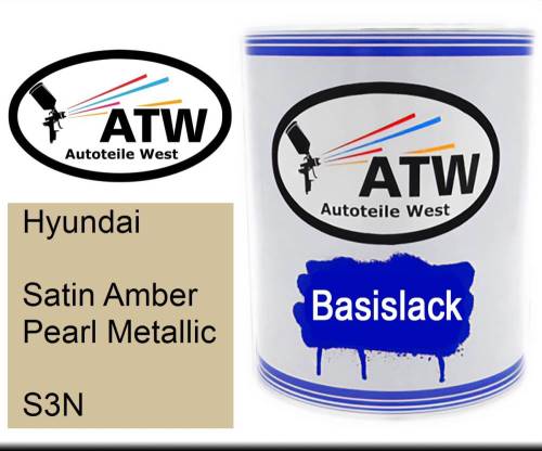 Hyundai, Satin Amber Pearl Metallic, S3N: 1L Lackdose, von ATW Autoteile West.